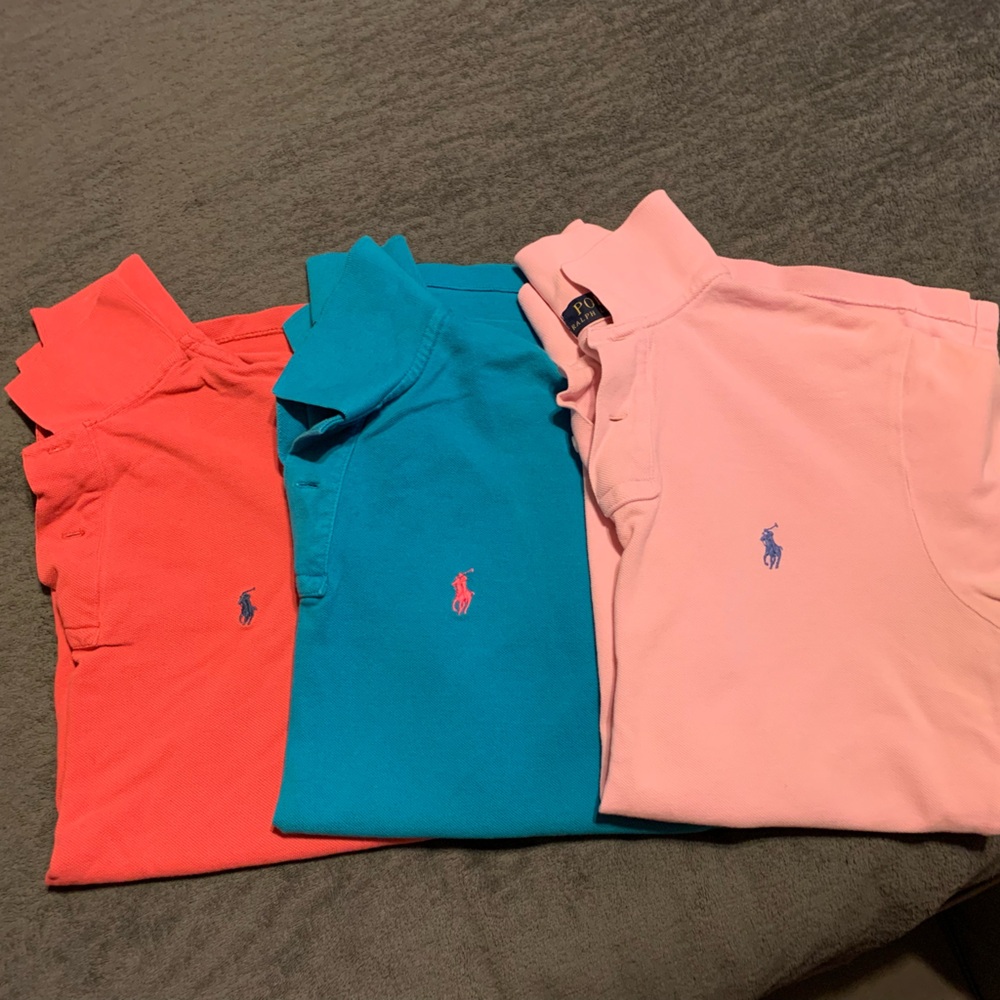 Polo by Ralph Lauren Men's Shirts in Coral, Teal, and Light Pink
